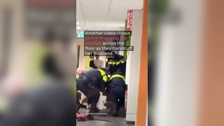 Dutch police filmed throwing pregnant woman to ground