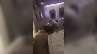 Unique Video shows Flight Crew Knock Out and Tie a Drunk Man Up..Don't Mess with Dubai
