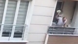Man Kicks Himself out of his Own House....Hope he's Ok