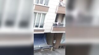 Man Kicks Himself out of his Own House....Hope he's Ok