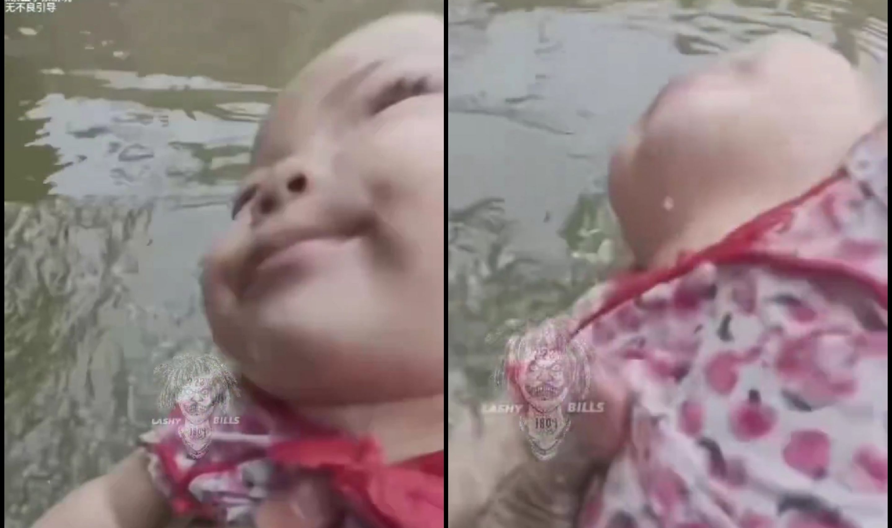 A man returning home from fishing spotted a drowning toddler and immediately jumped i