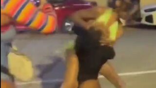 Strippers? I can't even tell How Bad is That. 2 Minutes of them Brawling on the Parking Lot