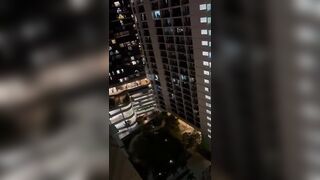 Hotel Neighbor Records Man Throwing his Wife out the Hotel Widow Down to the Pool Area