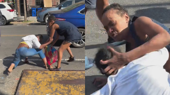 Two feral queens going full gladiator in NYC streets