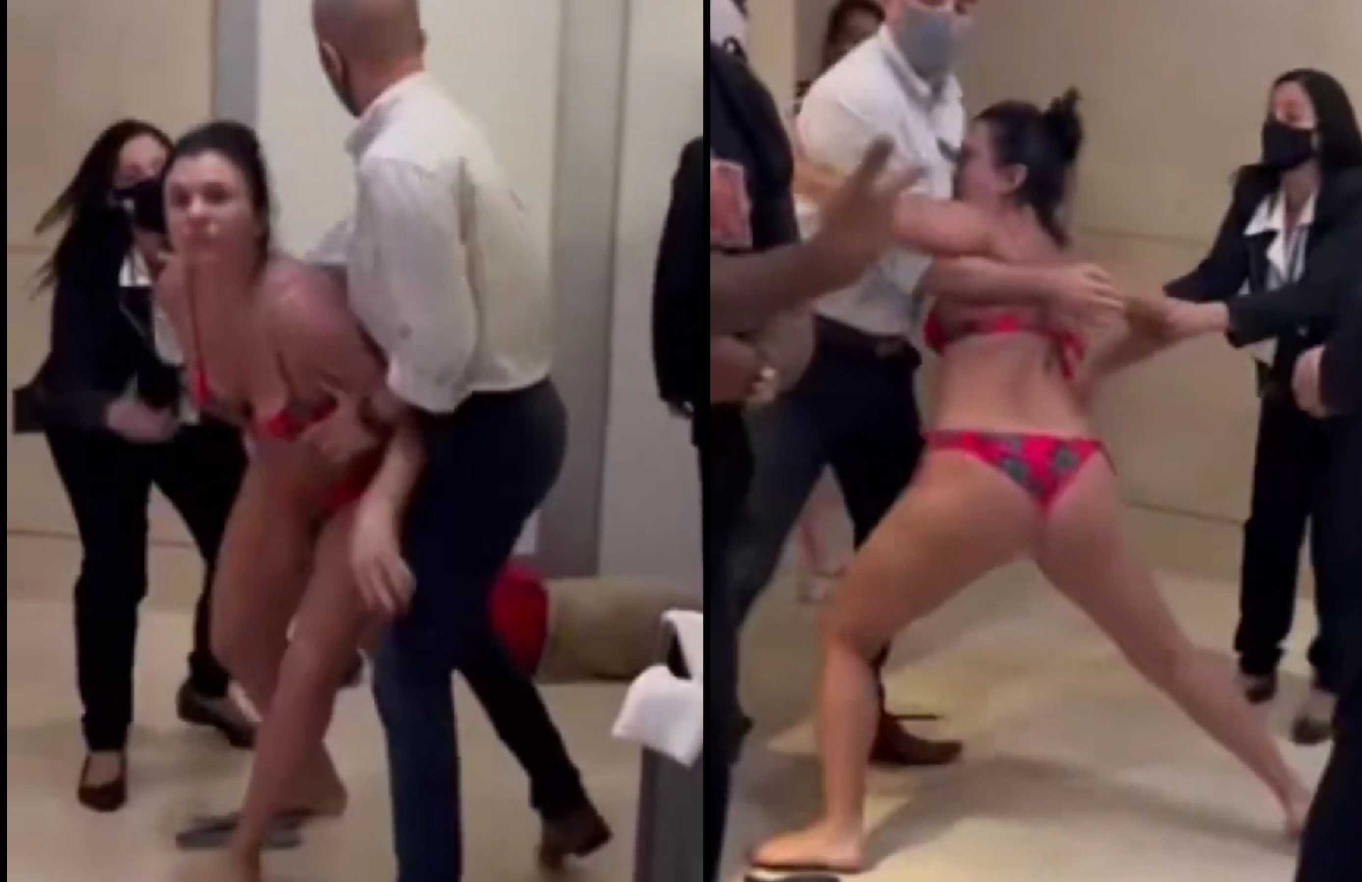 Karen gets upset becaus Diamond Hilton member is getting service before everyone else