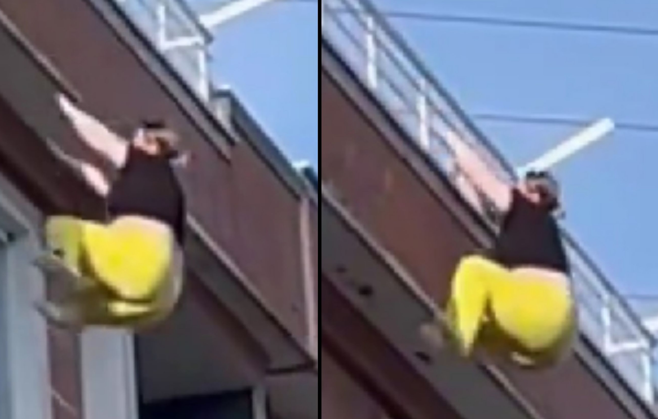 Depressed Turkish woman commit suicide by jumping from the 4th floor