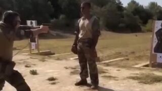 Training gone Bad... French Solider Messes Up Drill Shoots his Comrade