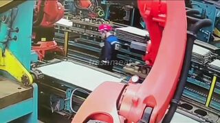 Worker puts his Head in the Most Dangerous Place in the Factory...Watch