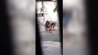 From Venezuela...Kid Punches, Chokes Out his Girlfriend in the Street as She just wants a Kiss