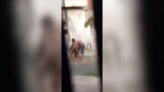 From Venezuela...Kid Punches, Chokes Out his Girlfriend in the Street as She just wants a Kiss