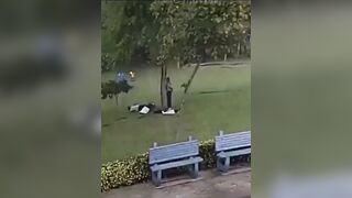 Unreal Video shows Lightening Strike Kill 4 People Leaning against Tree