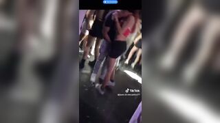 (Flashing Lights) Girl getting Fingered on the Dance Floor Laughed at by other Petty Girls