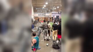Muscular Girl gets Bitch Slapped by Black Man at the Gym