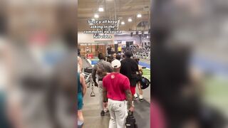 Muscular Girl gets Bitch Slapped by Black Man at the Gym