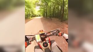 A motorcycle ride ends pretty badly for this guy
