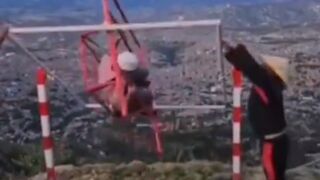 Bizarre Amusement Ride on Cliff Ends just how you Would Imagine...Death