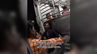 A Woman shares her Experience on a Chennai train in India . Bunch of Pervs sticking Tongue out etc