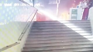 Train Crashes in Subway Setting Everyone on Fire who was Waiting and Killing those Inside