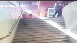 Train Crashes in Subway Setting Everyone on Fire who was Waiting and Killing those Inside