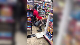 Gas Station Worker Tackles Homeless Man Accused of Trying to Steal From Store
