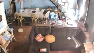 CCTV footage of a grandmother trying to protect her grandchild during the earthquake.