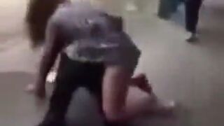 School Girl in Dress Knocks Out Black Dude in One on One Fight