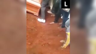 Funeral in Africa goes Wrong as Brawl Breaks Out and People Fall in the Grave