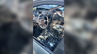 A Bible is the only item recovered from burning car