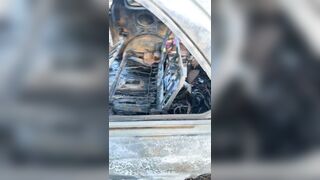 A Bible is the only item recovered from burning car