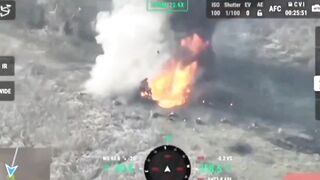 Landmine in Ukraine Turned this Jeep into a Flying Fireball... DAMN!