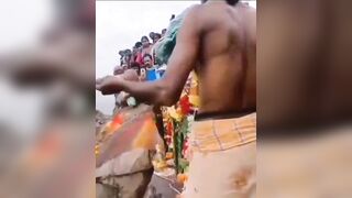 Voodoo Witch falls to his Death in Front of Watching Crowd