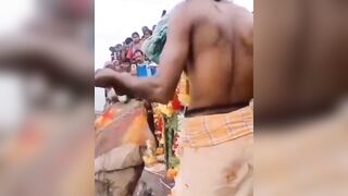 Voodoo Witch falls to his Death in Front of Watching Crowd