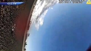 Fatal Bodycam Police Officer Squirting Blood after being Stabbed in the Neck during Ambush. Video is Hard to Watch
