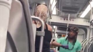 Black man wielding a knife and threatening passengers on the Charlotte NC Light Rail.