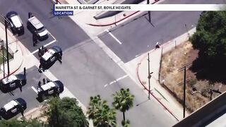 Suspect, officer shot in gun battle after LAPD pursuit in Boyle Heights
