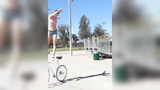 Very Skilled Bike Trickster