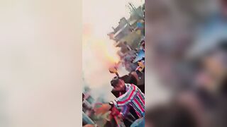 Smart Middle Eastern Party gets Dangerous Fireworks Show