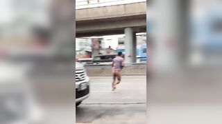 This Guy Runs like he Just saw the Devil Himself after Caught with Not his Wife