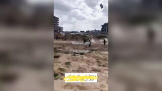 Falling Relief Crates Kill Palestinians when Chutes Don't Open (2 Videos)