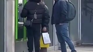 Migrant trying to Rob Woman at ATM is Saved by White Man
