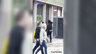 Migrant trying to Rob Woman at ATM is Saved by White Man