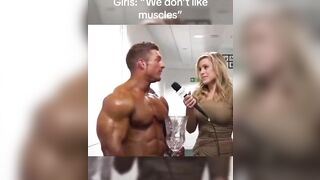 "Girls don't Like Muscles" This one is about to Have an Orgasm (Watch End)