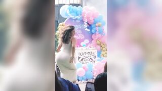Pregnant Woman puts on Sexy Show at her Gender Reveal Party Too Much?