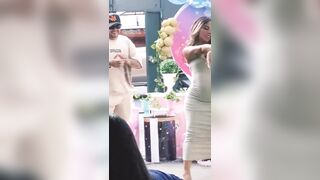 Pregnant Woman puts on Sexy Show at her Gender Reveal Party Too Much?