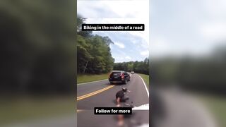 Why You Don't Bike in the MIDDLE of the Road!