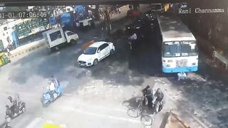 Horror in HD: Woman ends up in the Tires of this Bus (See Info)
