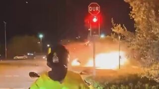 Car Explodes After Violent Crash, Leaving Four Injured in Istanbul
