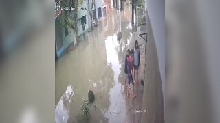 Kid Walking in Flooded Water Electrocutes Himself to Death (See Info)