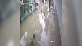 Kid Walking in Flooded Water Electrocutes Himself to Death (See Info)