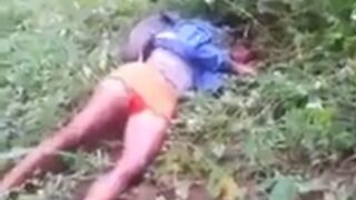Woman in Skirt gets Her Head Blown Off with Multiple Shotgun and Pistol Blasts